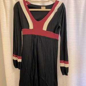 Ella Moss black dress with color blocking